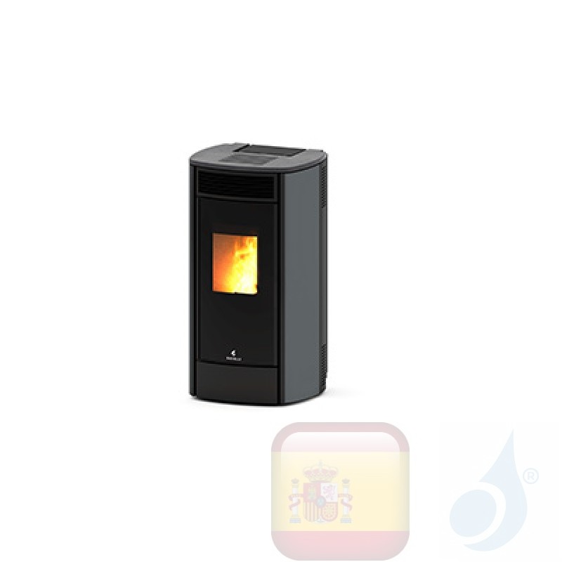 Estufa de pellets Ravelli 10.8 kW SPHERE V STEEL metal Gris