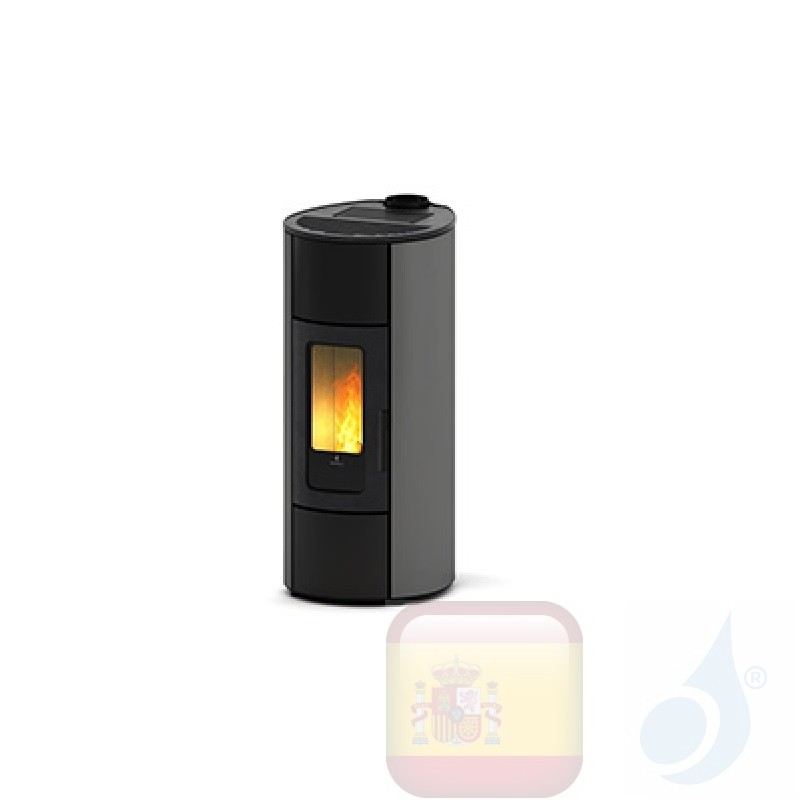 Estufa de pellets Ravelli 10.2 kW Flexi 11 Steel metal Gris