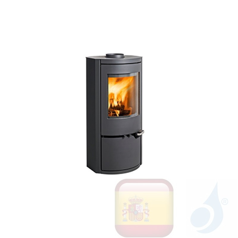 Estufa de leña Ravelli 6 kW DAFNE metal Negro